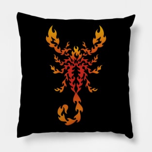 Flames Scorpion Pillow