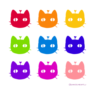 9 colorful Kitty by Sunnie Meowtlu T-Shirt