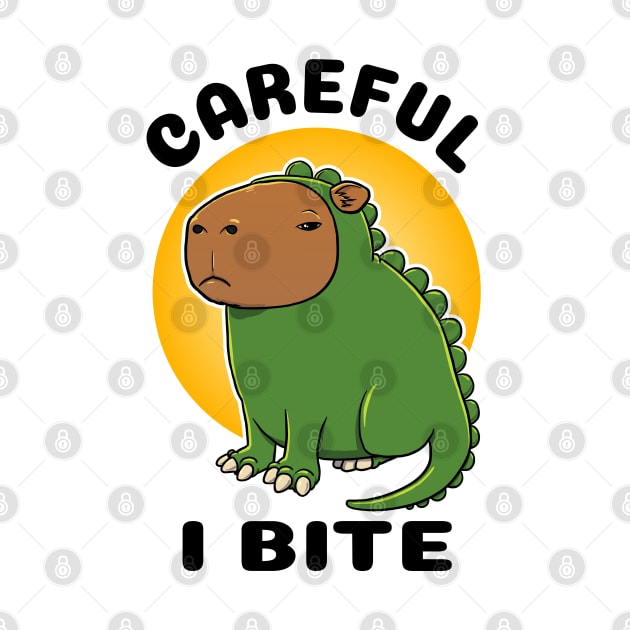 Careful I bite Capybara Dinosaur by capydays