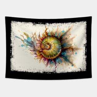 Abstract Watercolor Fibonacci Sequence Tapestry