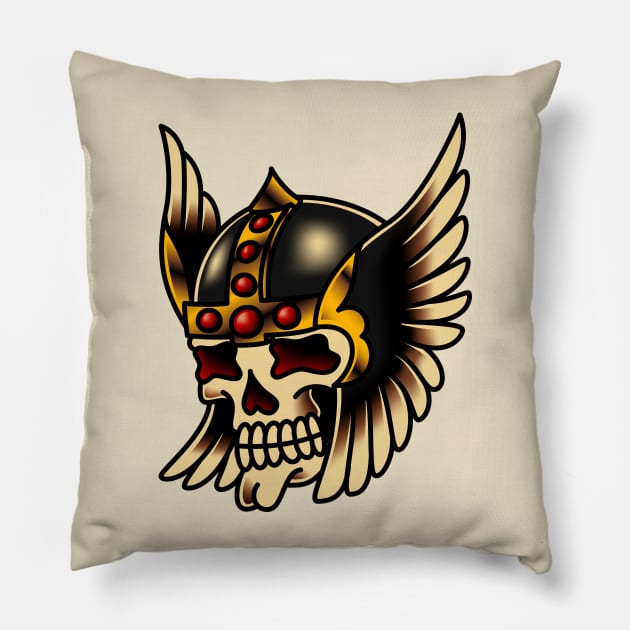 Viking Skull Pillow by OldSalt