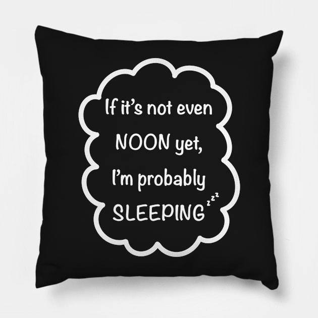 Sleepy person dark colors Pillow by Ingridpd