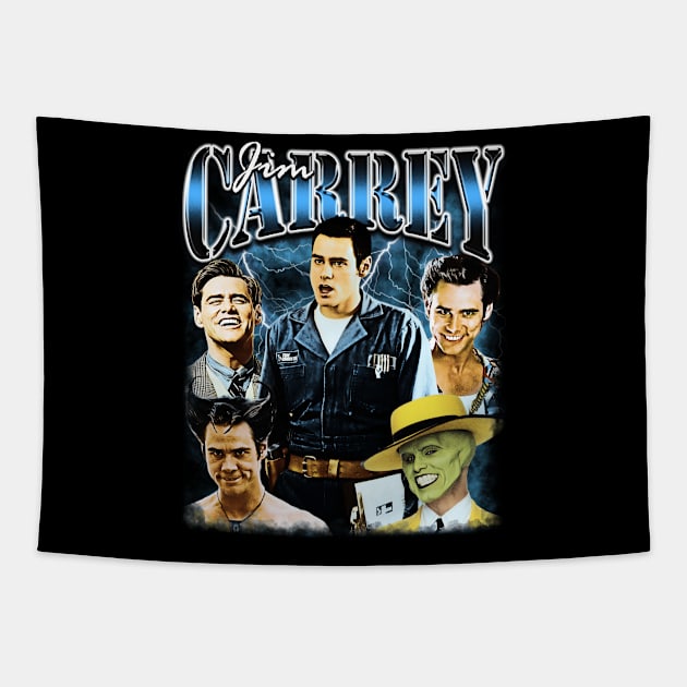 Jim Carrey - 90's bootleg design Tapestry by BodinStreet