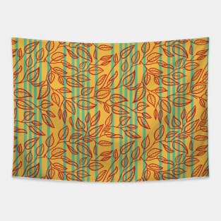 Minimalist Leaf Line Art Illustration as a Seamless Surface Pattern Design Tapestry