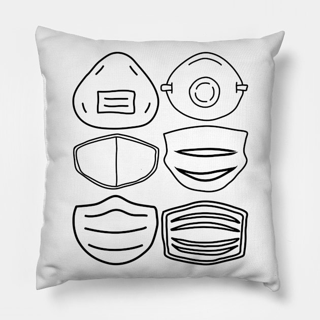 Face Masks Pillow by notsniwart