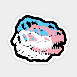 Trannosaurus Rex Seeing Triple - T Rex - Trans Flag - LGBTQIA Magnet