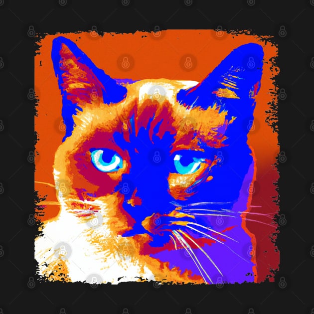 Snowshoe Pop Art - Cat Lover Gift by PawPopArt