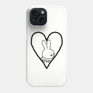 My Valentine Easter Bunny Rabbit Line Drawing Phone Case