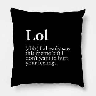 Funny Lol Definition Pillow