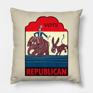 American Vote Republican Vintage Pillow