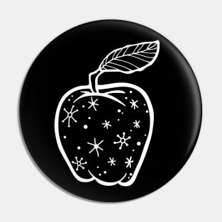 Fantastic Mr Fox - Apple with Stars - White Pin