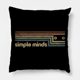 Simple Minds Cassette Stripes Pillow