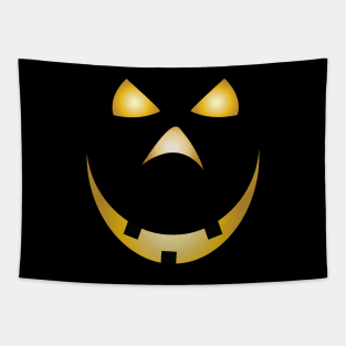 Scary Halloween Pumpkin Face Tapestry