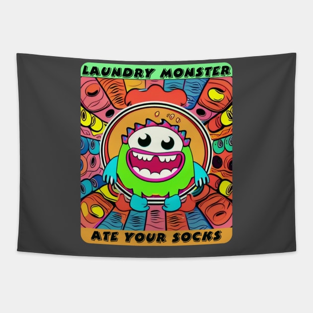 Laundry Monster Tapestry by DreamsofDubai