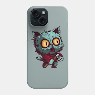 Zombie Lumberjack Cat (w/axe) Phone Case