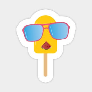 Funny popsicle with sunglasses illustration Magnet