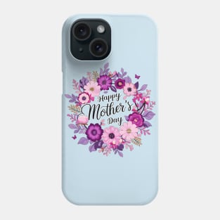 Happy mothers day, fun flowers print shirt Phone Case