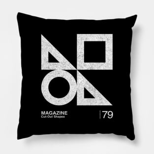 Cut-Out Shapes / Minimalist Graphic Fan Artwork Design Pillow