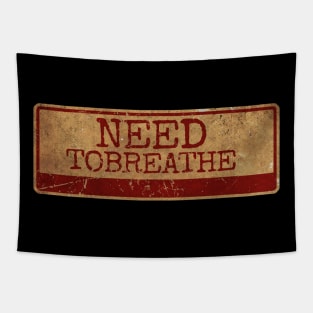 Aliska text red gold retro Needtobreathe Tapestry