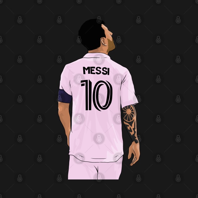 Lionel Messi Football Player by Footie Prints