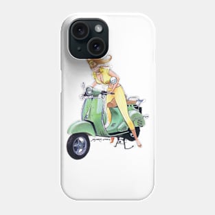 Motorcycle Scarf Girl Phone Case