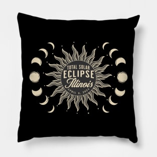 Total Solar Eclipse Illinois USA April 2024 Pillow