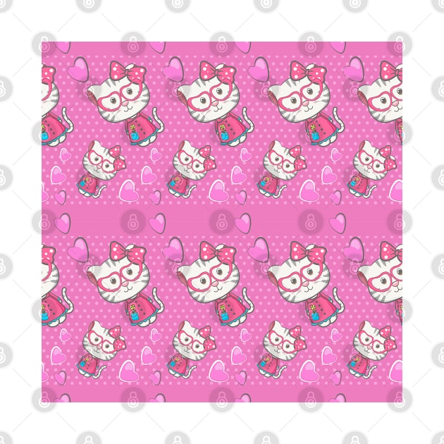 Cute Cat Seamless Patterns by labatchino