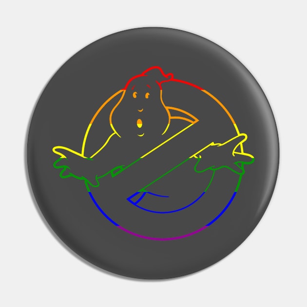 No Ghost Pride Outline Pin by TheKLSGhostbusters