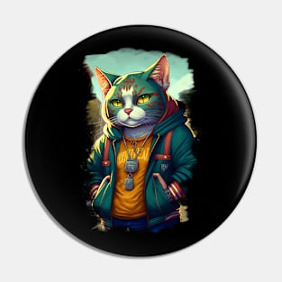 Cool Humanize cat Pin