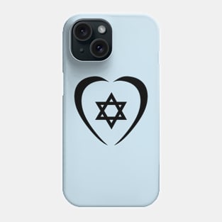 Jewish Heart Third Culture Series (Black) Phone Case