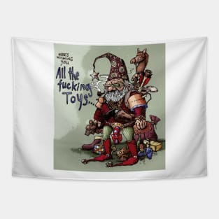 3-D Christmas Shirt Tapestry