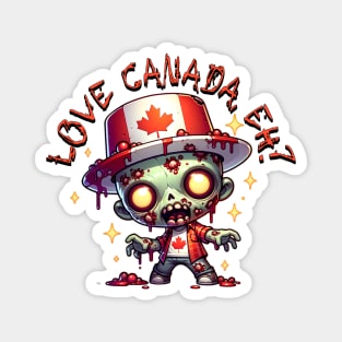 Zombie Canada Day Magnet