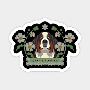 Dogs And Flowers Magnet