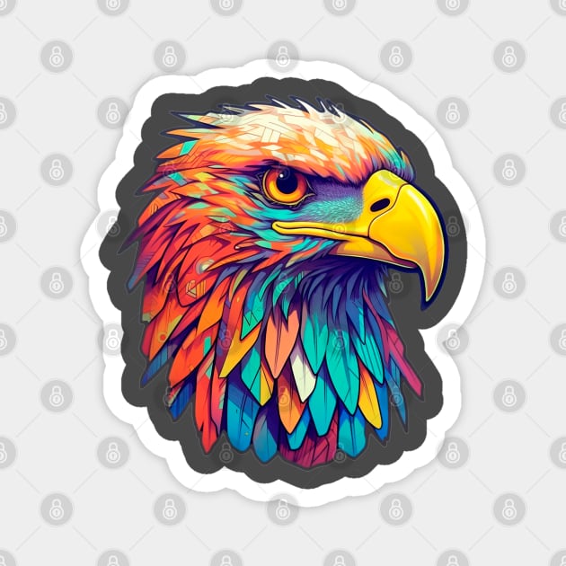 colored eagle Magnet by NirckStore