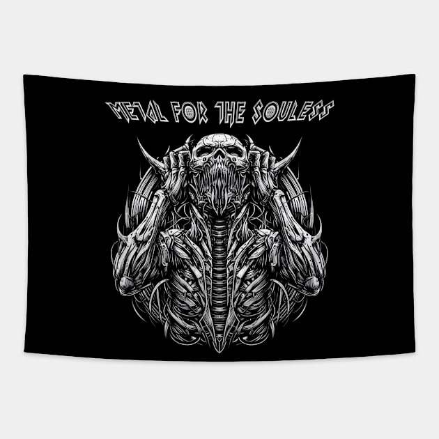 Macabre Android Call for Death Metal Tapestry by MetalByte