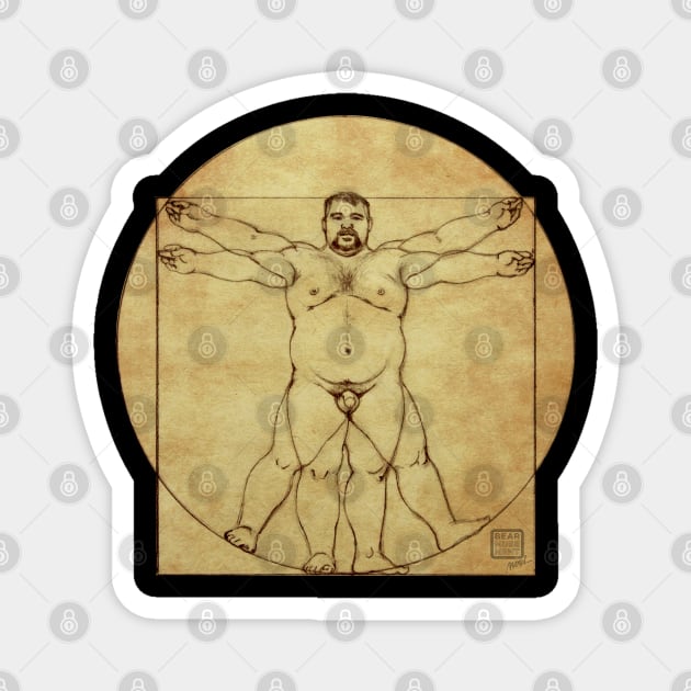 Vitruvian Bear! Magnet by BEarMUSEMENT