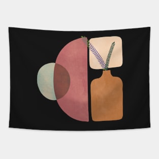 Minimalist Abstract Vase Grey Tapestry