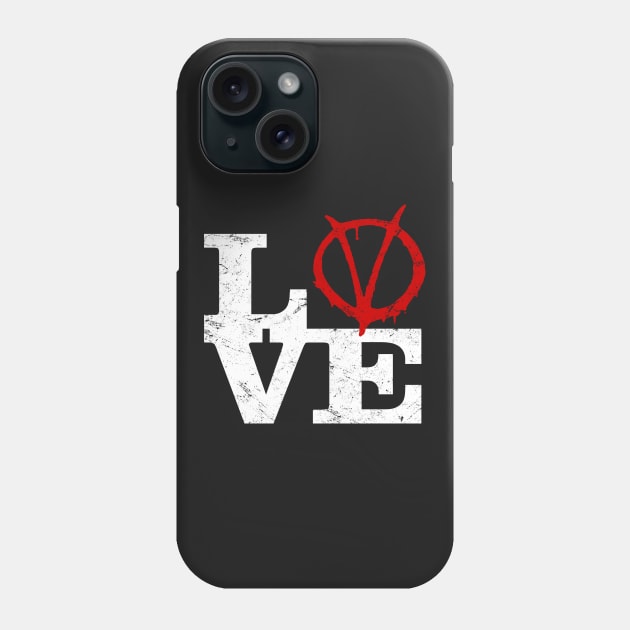 Love V for Vendetta Phone Case by Coccomedian