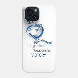 One Heart One Beat - Shirts in solidarity with Israel Phone Case