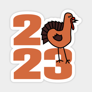 Cute Turkey Thanksgiving 2023 Magnet