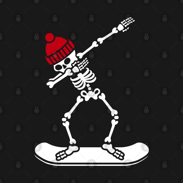 Dab dabbing skeleton snowboard by LaundryFactory