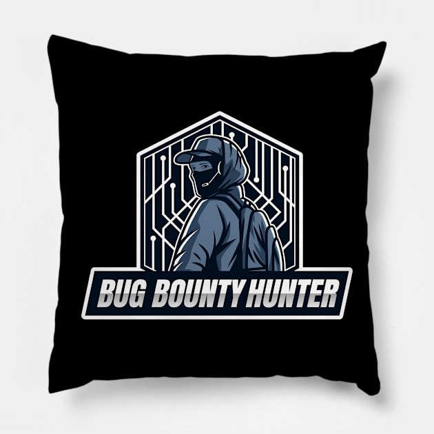 Bug Bounty Hunter | Hacker Design Pillow by leo-jess