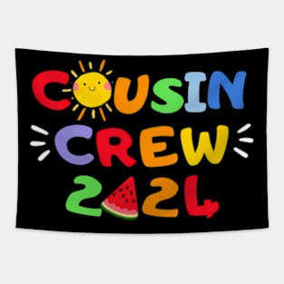 Cousin Crew 2024 Summer Vacation Beach Family Trips Matching Tapestry