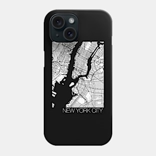 New York city map - black and white Phone Case