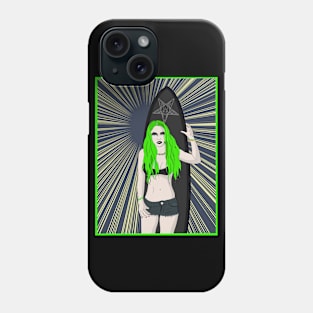 Summer Goth Green Wave Phone Case