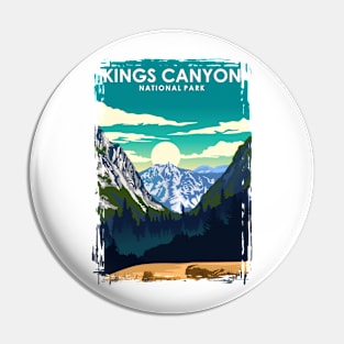 Kings Canyon National Park Travel Poster Pin