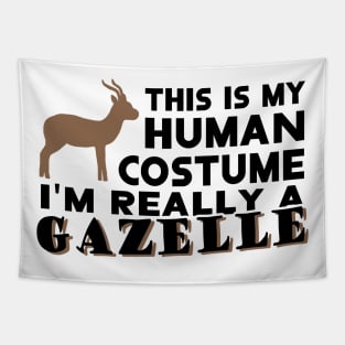 human costume gazelle hartebeest fans Tapestry