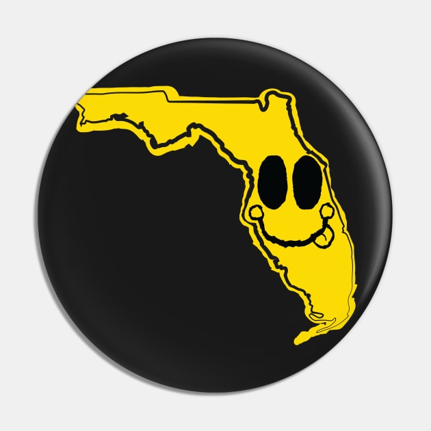 Florida Happy Face with tongue sticking out Pin by pelagio