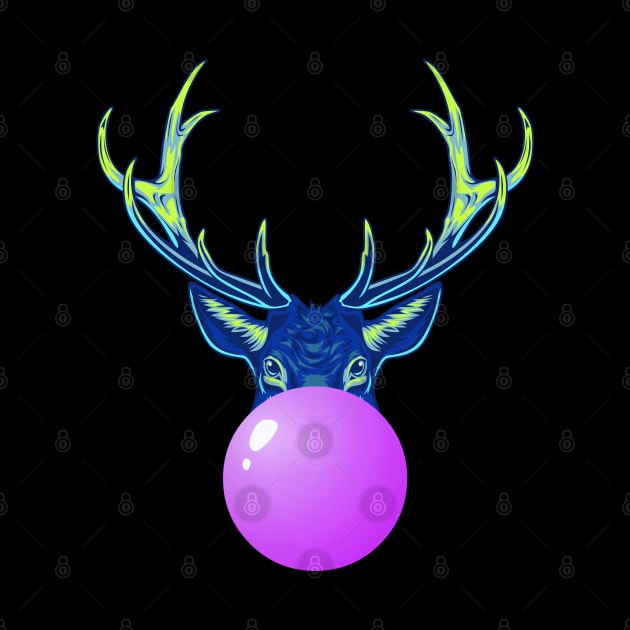 Purple Bubblegum Reindeer by 1001Kites