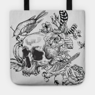 Bird and Skulls Tote